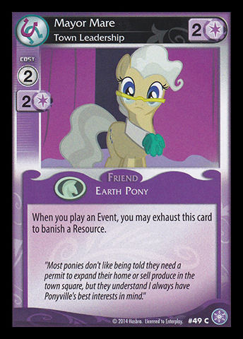 Mayor Mare, Town Leadership